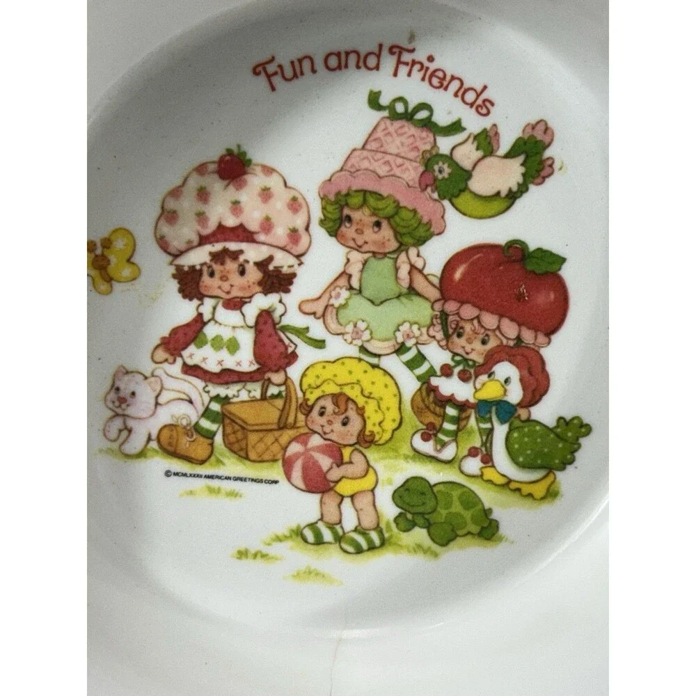 Vintage Strawberry Shortcake Fun & Friends Cereal Bowl SiLite Inc 3242